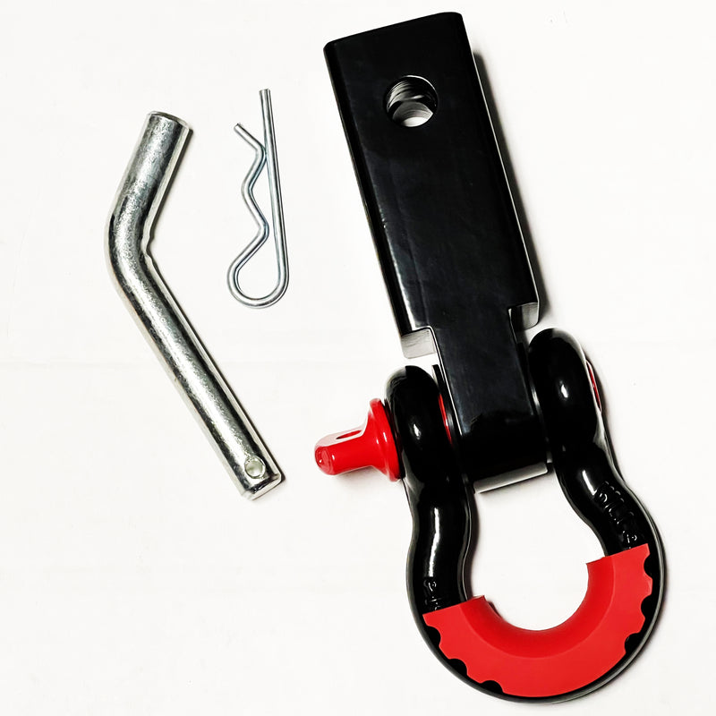 Brazen Auto 2" Hitch Receiver w/ 3/4" D-Ring Shackle & Hitch Pin
